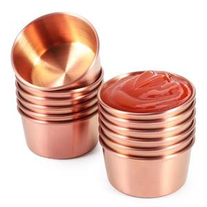 Bols à Sauce et Assiettes à Condiments en Acier Inoxydable Couleur Or Rose, Luxe Écologique, Présentation pour la Maison, les Restaurants et les Fêtes - Vente Chaude - Product Image 1