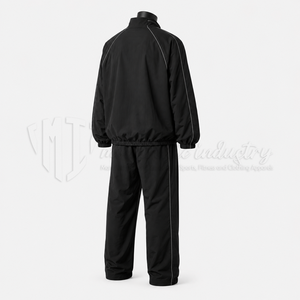 Ensemble de survêtement coupe-vent en nylon pour homme, veste et pantalon de sport épais, tenue d'entraînement deux pièces avec bandes réfléchissantes, imperméable - Product Image 4