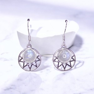 Boucles d'oreilles fines en argent sterling 925 avec rubis corindon cabochon MYS-E130, prêtes à être expédiées, en stock, faible MOQ, bijoux indiens pour femmes - Product Image 3