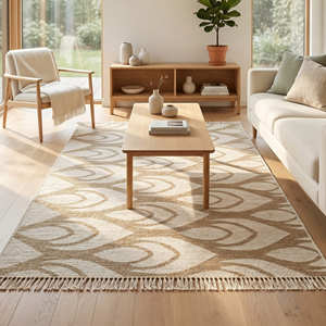 Tapis de chambre d'enfant en coton imprimé géométrique moderne avec motif neutre pour la chambre de bébé - Product Image 5