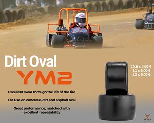 Pneus de kart tout-terrain TKA YM2 Oval Kart Tire Gas 12X9.00-6 sans chambre à air pour kart de course tout-terrain - Product Image 2
