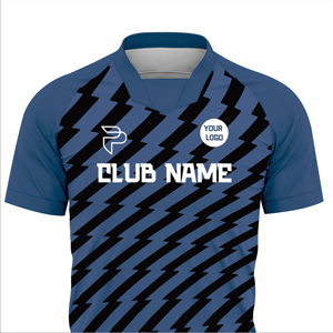 Camiseta de Fútbol Azul para Hombre con Estampado Geométrico Negro Número 10, Sublimada, de Secado Rápido, Manga Corta, Conjunto Deportivo, Precio Bajo - Product Image 4