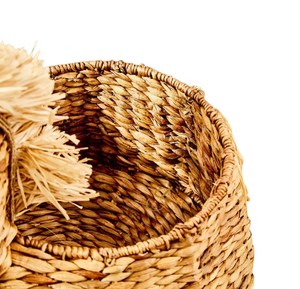 Panier en jacinthe d'eau tressé en forme de poney, ouvert en dessus, boîte de rangement décorative en forme d'animal, bac à jouets pour chambre d'enfant, style bohème - Product Image 2
