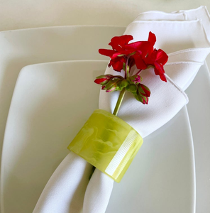Anneaux de serviette en résine à prix d'usine en gros, design moderne et écologique pour mariage et restaurant, anneau de serviette en résine époxy - Product Image 1