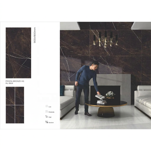 Carreaux en porcelaine émaillée Statuario Brilliant 900x1800mm, finition brillante, garantie 5 ans, épaisseur 9mm, pour murs et sols décoratifs - Product Image 5