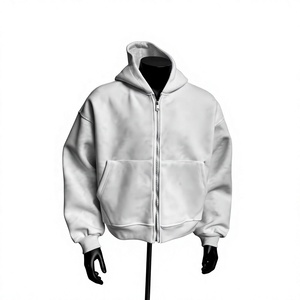 Sweat-shirts à fermeture éclair pour hommes, style hiver, haute qualité, avec deux poches, couleur gris, pour usage extérieur, confortables - Product Image 1