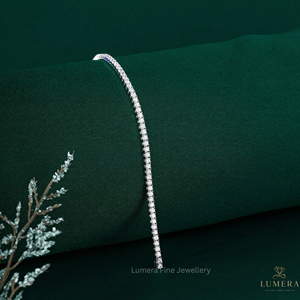 Bracelet tennis personnalisé en diamants de laboratoire taille brillant rond, or blanc 9K 10K 14K 18K plaqué rhodium, luxe certifié IGI - Product Image 4