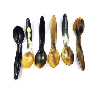 Cucharas de Cuerno de Búfalo Natural Hechas a Mano con Acabado Pulido y Tacto Realista - Juego de 6 de Diseño Moderno Perfecto para Regalos - Product Image 5
