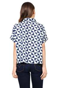 Conjunto de Mujer con Estampado Geométrico, Corte Regular, Estilo Casual, Ligero, Cómodo, Ropa de Moda Diaria, Rayón, Botones - Product Image 4