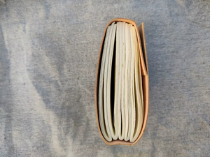 Genuine <b>Leather</b> White Floral Hardcover Vintage Handmade Gift Journal Notebook Sewing Bound <b>Diary</b> Deckle Edge Unlined sketchbooks - Product Image 4