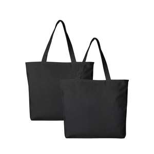 Bolsa de lona personalizada al por mayor con logotipo, estética y bonita para mujer, bolsa de compras para la universidad, bolsa de playa de tela de algodón, regalo. - Product Image 1