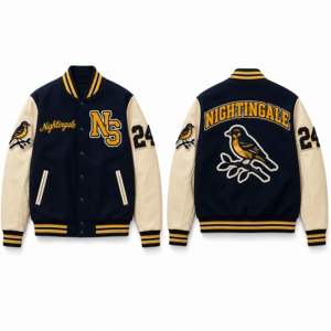 Custom Letterman Varsity <b>Jackets</b> Wool Body Genuine <b>Leather</b> Sleeves <b>Winter</b> Wear Smart and Stylish Men's <b>Jacket</b> Baseball <b>Jacket</b> - Product Image 5