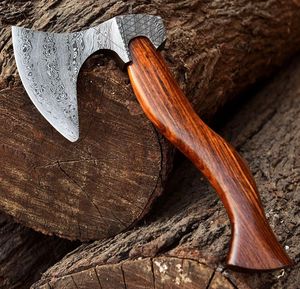 STEEL CRAFT INTERNATIONAL Hand-Forged Damascus Steel Flat Backed Hammer <b>Axe</b> 12" Full Tang Wood Handle DIY Grade ODM 1 Year - Product Image 2