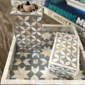 Lujoso juego de quemador Bakhoor de perla hecho a mano con incrustaciones de nácar elegante árabe Mubkhar para Ramadán, Eid y festivo - Product Image 6