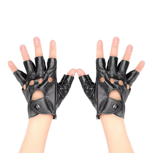 Women's Fashionable Leather Eco-Friendly Quick Dry <b>Pole</b> <b>Dance</b> Gloves with Mighty Grip for All-Season Performance - Product Image 1