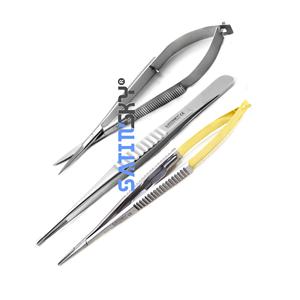 Micro cirugía Noyes Spring Suture Scissor Dental Castroviejo soporte de aguja herramientas cirugía Acero inoxidable excelente alta calidad - Product Image 1