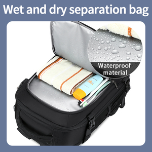 POSO Business Commute 17 Inch Laptop <b>Bag</b> Striped Zipper Waterproof Fabric Wet Dry Separation Vacuum <b>Compression</b> Tactical - Product Image 6