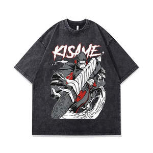 Camiseta Gráfica de Moda con Lavado Ácido Personalizada para Hombre, Camiseta Vintage Oversize Estampada 100% Algodón, Camiseta Unisex de Verano con Lavado Ácido - Product Image 5