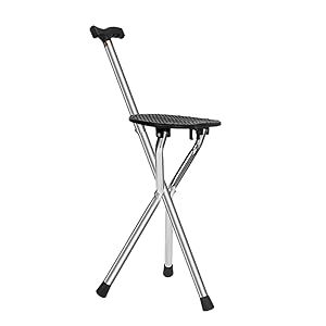 Adjustable Height Comfortable Seat Durable Frame Non-Slip Base Lightweight Foldable Design Hospital Chair with Crutch <b>Stool</b> - Product Image 6