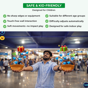 Jeu interactif de suivi corporel « Remplissez le panier » pour enfants – Système de divertissement pour aire de jeux intérieure – INEK00031 - Product Image 4
