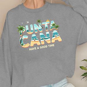 PUNTA CANA sweats pour femmes avec lettres tropicales - Product Image 1