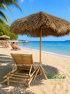 Chaise longue en bambou tropical |   Mobilier d'extérieur et de plage pour les complexes hôteliers, les hôtels et les espaces bord de piscine |   Conception personnalisée et OEM - Product Image 4