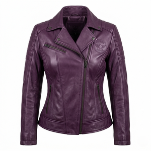 Women's Minimalist Leather Motorcycle <b>Jacket</b> | Lightweight <b>Racing</b> Armor | Wholesale - Product Image 5