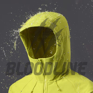 Men Yellow Full Sleeve Hooded <b>Jacket</b> Sublimation Print Windproof Winter Outdoor Wear - Product Image 5