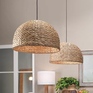 Factory Classic Style Natural Woven <b>Rattan</b> Lampshade for Home Decoration Natural Hyacinth <b>Pendant</b> Handmade in Viet Nam - Product Image 2