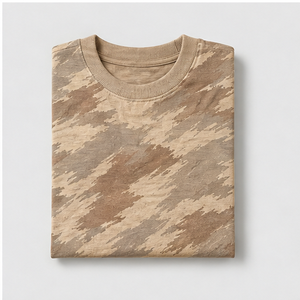 Camiseta de Manga Corta con Cuello Redondo para Hombre, Estampado de Camuflaje con Fragmentos de Arena del Desierto, Personalizada, MTS-CAMO-0004 - Product Image 5