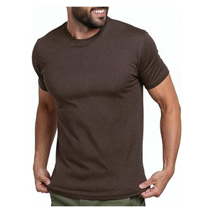 Custom Mens Casual Blank Solid Color Breathable Cotton Spandex Worsted Embossed Long Sleeve O Neck Collar <b>Tshirt</b> for Men Daily - Product Image 3