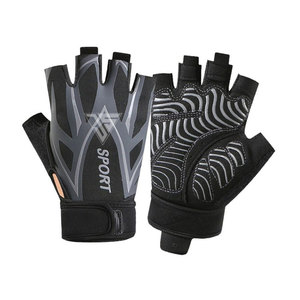 Nuevos guantes de ciclismo hechos de tela elástica, almohadillas de silicona, guantes deportivos de cuero sintético para hombre, guantes transpirables para ciclismo de carreras - Product Image 1