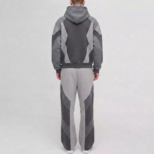 Conjunto Deportivo Premium Estampado para Hombre, Sudadera con Capucha y Bloques de Color, Pantalones Jogger con Cierre Completo, Ropa Deportiva Casual de Dos Piezas - Product Image 2