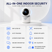 Caméra de sécurité intérieure WiFi Tuya 5MP, détection PIR, suivi automatique, audio bidirectionnel, vision nocturne IR, mini caméra de sécurité domestique