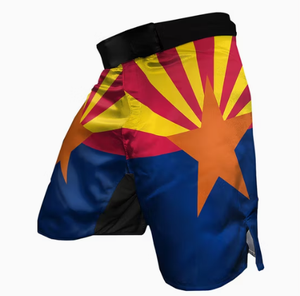 Shorts MMA noirs pour hommes avec imprimé croix dorée, séchage rapide, vêtements de combat d'arts martiaux mixtes, coupe régulière, imprimé - Product Image 6