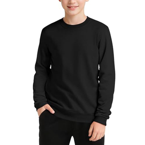 Sudadera blanca de cuello redondo para niños, suéter informal de manga larga, suéter de punto para otoño para niños - Product Image 6