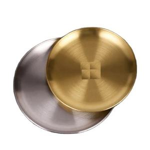 Durable quality Round <b>Metal</b> Charger Plate Vintage Style Solid Color Beaded <b>Edge</b> Design for Table Setting charger plate - Product Image 5
