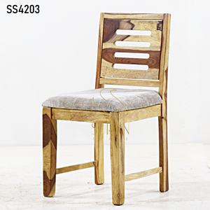 Modern Handcrafted Leather Dining <b>Chair</b> Solid Wood with <b>Vintage</b> Style for Restaurant Hotels Farmhouse Design Indian Manufacturer - Product Image 1
