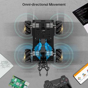 ชุดแขนหุ่นยนต์ Raspberry Pi AI พร้อมระบบ FPV Vision, แขน 6DOF และแชสซี Mecanum แบบ 4WD - Product Image 3