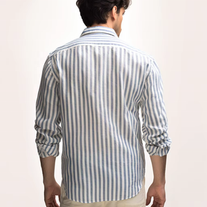 Camisas de Hombre de Alta Calidad al por Mayor, Camisas de Primavera con Botones, Camisas de Lino y Algodón para Exteriores, Camisas con Botones - Product Image 2