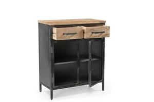 Mueble de Cocina con Puerta de Vidrio y Base de Metal, Mueble para el Hogar con Buen Espacio - Product Image 3