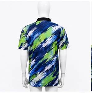 เสื้อโปโลแขนสั้นผู้ชาย แห้งเร็ว ลายพิมพ์นามธรรม ทรงปกติ ใส่สบายๆ ในฤดูร้อน สีน้ำเงิน เขียว ขาว พิมพ์ลายแบบ Sublimation Transfer - Product Image 2