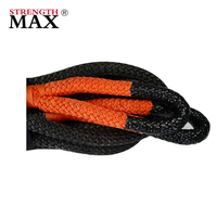 JINLI Corde de récupération cinétique en Nylon66 de 30 pieds (9,14 m) et 20 pieds (6,10 m), taille 1'' pour le sauvetage hors route dans la boue, le sable et la neige