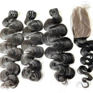 Extensiones de cabello humano chino de doble trama máquina de trama de piel de cuerpo ondulado virgen OEM profesional del fabricante de Vietnam - Product Image 1