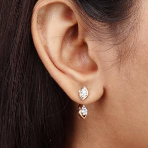 Best Quality Moissanite Engagement <b>Earrings</b> For Women Designed For Engagement Ceremonies Wedding Functions For Sale - Product Image 1
