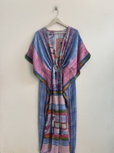 New Arrival Wholesale Lot Silk <b>Kaftan</b> Dress Long <b>Kaftan</b> Upcycle Silk <b>Summer</b> <b>Kaftan</b> Beach Dress for Women - Product Image 2