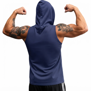 Mens Sleeveless <b>Workout</b> <b>Hoodie</b> Cotton Sports <b>Hoodie</b> Heavyweight Gym Apparel OEM ODM Manufacturer Wholesale Sleeveless <b>Hoodie</b> - Product Image 2