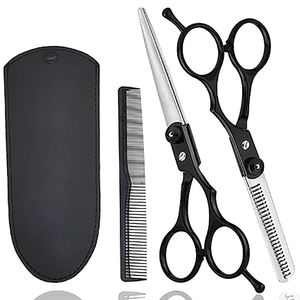 Juego de Tijeras de Peluquería Duraderas de 6.5 Pulgadas en Oferta, Kit de Tijeras de Peluquería de Acero Alemán para Cortar y Entresacar Cabello - Product Image 1
