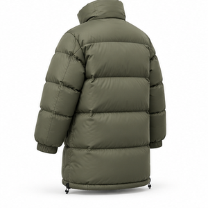 Hot Selling Article <b>Men's</b> Long Puffer Jacket Olive Green Windproof Heavyweight Stand Collar <b>Winter</b> <b>Parka</b> <b>Coat</b> Factory OEM - Product Image 6