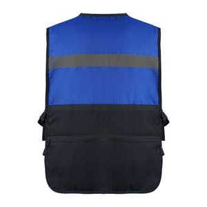 OARH INT INDUSTRY MAS-1741 เสื้อกั๊กนิรภัยผ้าฝ้าย 100% สะท้อนแสงได้สูงสำหรับผู้ชาย มีซิปหลายช่อง - Product Image 5